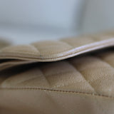 Chanel 19S Iridescent Beige Caviar Medium Classic Flap with Light Gold Hardware