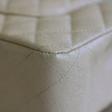Chanel 19S Iridescent Beige Caviar Medium Classic Flap with Light Gold Hardware