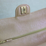 Chanel 19S Iridescent Beige Caviar Medium Classic Flap with Light Gold Hardware