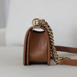 Chanel 21K Caramel Caviar Small Boy with Light Gold Hardware (Pending)