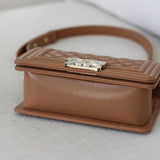 Chanel 21K Caramel Caviar Small Boy with Light Gold Hardware (Pending)