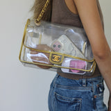 Chanel PVC Clear Flap Bag with Aged Gold Hardware