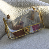 Chanel PVC Clear Flap Bag with Aged Gold Hardware