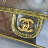 Chanel PVC Clear Flap Bag with Aged Gold Hardware