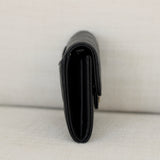 Chanel Black Caviar Card Holder on Chain with Light Gold Hardware