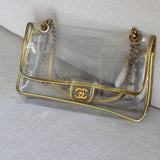 Chanel PVC Clear Flap Bag with Aged Gold Hardware