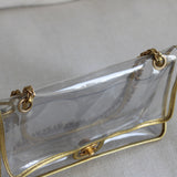 Chanel PVC Clear Flap Bag with Aged Gold Hardware