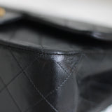 Vintage Chanel Black Lambskin Small Classic Flap with 24k Gold Hardware