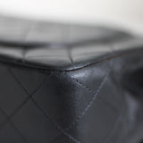 Vintage Chanel Black Lambskin Small Classic Flap with 24k Gold Hardware