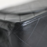 Vintage Chanel Black Lambskin Small Classic Flap with 24k Gold Hardware