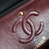 Vintage Chanel Black Lambskin Small Classic Flap with 24k Gold Hardware