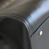 Chanel Black Caviar Large Deauville Tote with Silver Hardware