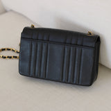 Vintage Chanel Black Caviar Vertical Flap with 24k Gold Hardware