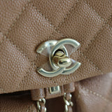Chanel Caramel Caviar Small Duma Backpack with Light Gold Hardware