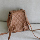 Chanel Caramel Caviar Small Duma Backpack with Light Gold Hardware