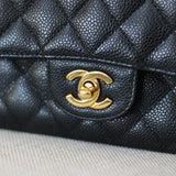 Chanel Black Caviar Medium Classic Flap with Gold Hardware