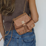 Chanel Caramel Caviar Small Duma Backpack with Light Gold Hardware