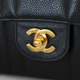 Vintage Chanel Black Caviar Vertical Flap with 24k Gold Hardware