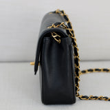 Vintage Chanel Black Caviar Vertical Flap with 24k Gold Hardware
