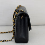 Vintage Chanel Black Caviar Vertical Flap with 24k Gold Hardware