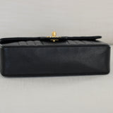 Vintage Chanel Black Caviar Vertical Flap with 24k Gold Hardware