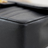 Vintage Chanel Black Caviar Vertical Flap with 24k Gold Hardware