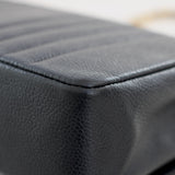 Vintage Chanel Black Caviar Vertical Flap with 24k Gold Hardware