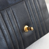 Vintage Chanel Black Caviar Vertical Flap with 24k Gold Hardware