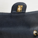 Vintage Chanel Black Caviar Vertical Flap with 24k Gold Hardware