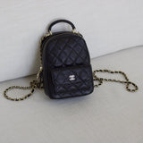Chanel 24C Black Caviar Mini Backpack with Light Gold Hardware (Pending)
