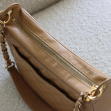 Vintage Chanel Dark Beige Caviar Shoulder Bag with 24k Gold Hardware