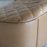 Vintage Chanel Dark Beige Caviar Shoulder Bag with 24k Gold Hardware