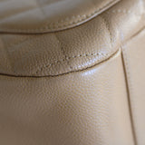 Vintage Chanel Dark Beige Caviar Shoulder Bag with 24k Gold Hardware