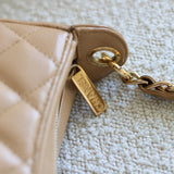 Vintage Chanel Dark Beige Caviar Shoulder Bag with 24k Gold Hardware