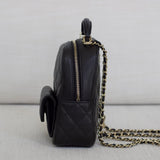 Chanel 24C Black Caviar Mini Backpack with Light Gold Hardware (Pending)