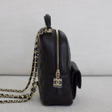 Chanel 24C Black Caviar Mini Backpack with Light Gold Hardware (Pending)