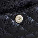 Chanel 24C Black Caviar Mini Backpack with Light Gold Hardware (Pending)