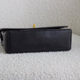 Vintage Chanel Black Lambskin Flap with 24k Gold Hardware