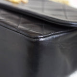 Vintage Chanel Black Lambskin Flap with 24k Gold Hardware