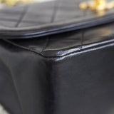 Vintage Chanel Black Lambskin Flap with 24k Gold Hardware