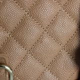 Chanel Caramel Caviar Small Duma Backpack with Light Gold Hardware