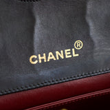 Vintage Chanel Black Lambskin Flap with 24k Gold Hardware
