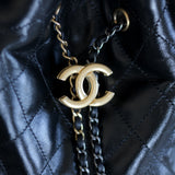 Chanel 25K Black Calfskin Medium 25 with Mixed-Metal Hardware