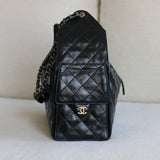 Chanel 25K Black Calfskin Medium 25 with Mixed-Metal Hardware