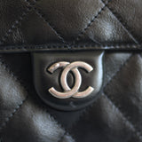 Chanel 25K Black Calfskin Medium 25 with Mixed-Metal Hardware