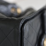 Chanel 25K Black Calfskin Medium 25 with Mixed-Metal Hardware