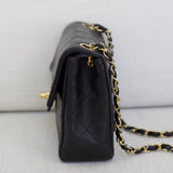 Vintage Chanel Black Lambskin Mini Square with 24k Gold Hardware