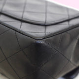 Vintage Chanel Black Lambskin Mini Square with 24k Gold Hardware