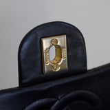 Vintage Chanel Black Lambskin Mini Square with 24k Gold Hardware