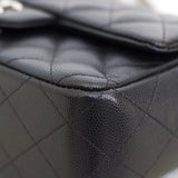 Chanel 17B Black Caviar Mini Rectangle with Silver Hardware